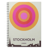 Stockholm, Zweeds poster voor vintage. Notitieboek (Voorkant)