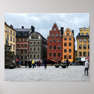 Stockholm Zweedse Gamla stan-foto Poster