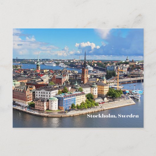 Stockholm, Zweedse oude historische stadsgebouwen Briefkaart (Voorkant)