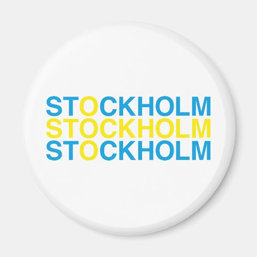 STOCKHOLM Zweedse vlag Magneet (Voorkant)