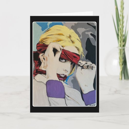 'Stockholmsyndroom' schilderij op een Bedankkaart (Voorkant)