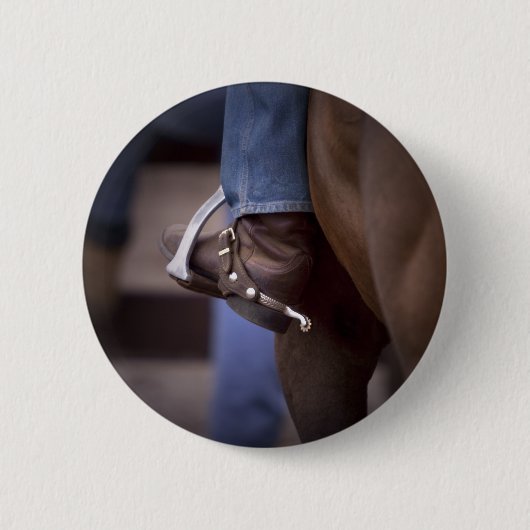 Stockhorse en Spurs Ronde Button 5,7 Cm (Voorkant)