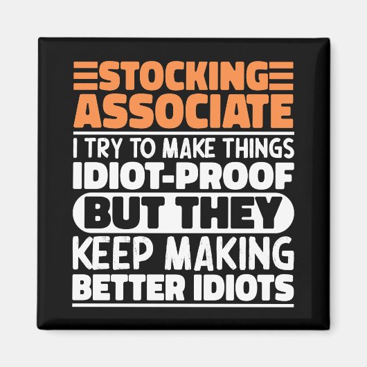Stocking Associate Ik probeer het grappig te maken Magneet (Voorkant)