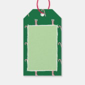Stocking & Candy Cane Pattern Cadeaulabel (Achterkant)