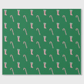 Stocking & Candy Cane Pattern Cadeaupapier (Vlak)