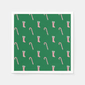 Stocking & Candy Cane Pattern Napkins Servet (Voorkant)