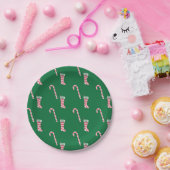 Stocking & Candy Cane Pattern Papieren Bordje (Feest)