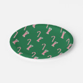Stocking & Candy Cane Pattern Papieren Bordje (Gekanteld)