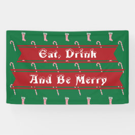 Stocking & Candy Cane Pattern Spandoek