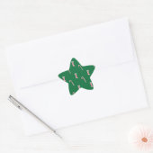 Stocking & Candy Cane Pattern Ster Sticker (Envelop)
