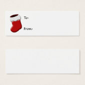 Stocking Christmas Gift Label Mini Visitekaartjes (Voorkant /achterkant)