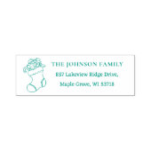 [Stocking Stamp] Custom Christmas Card Address Zelfinktende Stempel (Design)