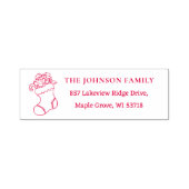 [Stocking Stamp] Custom Christmas Card Address Zelfinktende Stempel (Design)