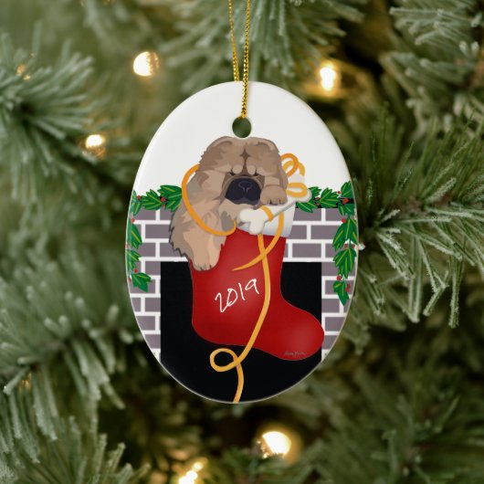 STOCKING STUFFER 2019 Chow puppy ornament (Boom)