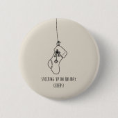 Stocking up on holiday cheers! ronde button 5,7 cm (Voorkant)