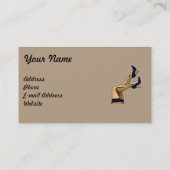 Stockings and Blue Stiletto Heels Visitekaartje (Achterkant)