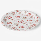 Stockings Candy Canes Presents Festive Christmas Papieren Bordje (Gekanteld)