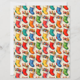 Stockings Filled Scrapbook Paper