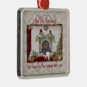 Stockings Hung Kerstversier Metalen Ornament (Rechts)