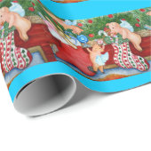 Stockings of Flying Pigs Stuff Cadeaupapier (Rol Hoek)