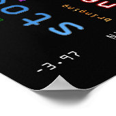 StockMarket Design Blue Poster (Hoek)