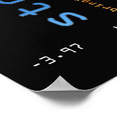 StockMarket Design Blue Poster (Hoek)