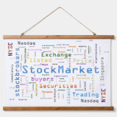 StockMarket Design Hangend Wandkleed (Voorkant)