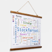 StockMarket Design Hangend Wandkleed (Gebogen)