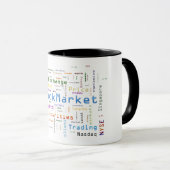 StockMarket Design Word cloud-concept Mok (Voorkant rechts)