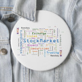 StockMarket Design Word cloud-concept Ronde Button 6,0 Cm (In situ)