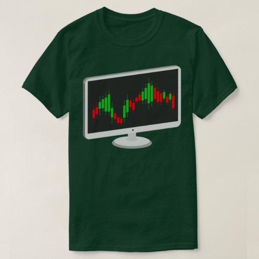 Stockmarktkaartenontwerp ComputerChart T-shirt (Design voorkant)