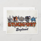Stockport cartoon briefkaart (Voorkant / Achterkant)