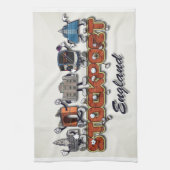 Stockport cartoon theedoek (Verticaal)