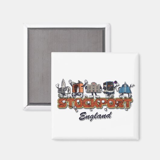 Stockport stripfiguren magneet (Voorkant / Achterkant)