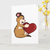 Stockstaart met Hart Kaart (Gele Bloem)