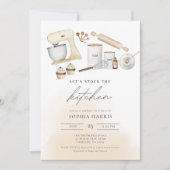 StockThe Kitchen Boho Waterverf Vrijgezellenfeest Kaart (Voorkant)