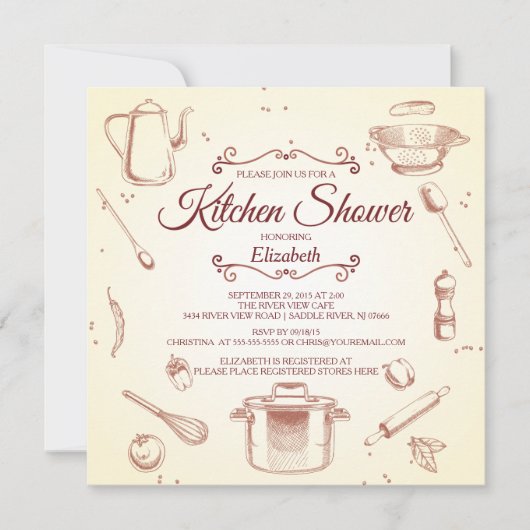 Stockthe Kitchen Bridal Shower Kaart (Voorkant)