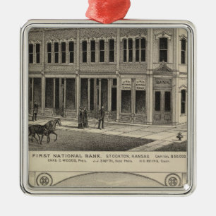 Stockton Beavers Boerderij, Kansas Metalen Ornament