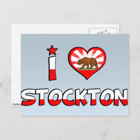 Stockton, CA Briefkaart (Voorkant / Achterkant)