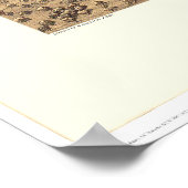 Stockton, CA Panoramic Map 1870 (1667A) - teruggez Poster (Hoek)