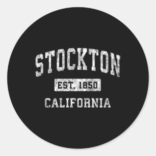 Stockton California CA opgericht sport Ronde Sticker