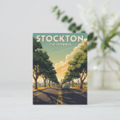 Stockton California Central Valley Briefkaart (Staand voorkant)