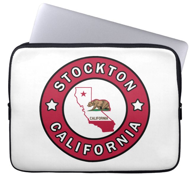 Stockton California Laptop Sleeve (Voorkant)