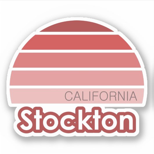 Stockton California Sticker (Voorkant)