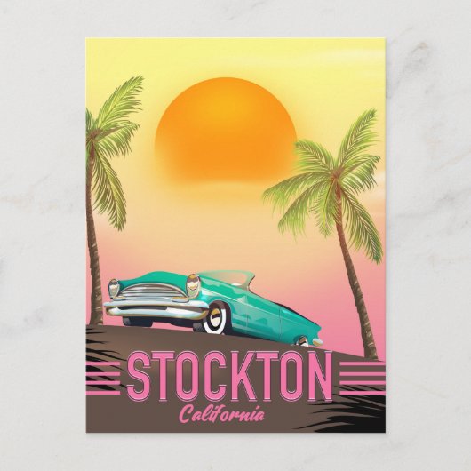 Stockton California USA Briefkaart (Voorkant)