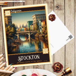 Stockton, Californië    BRIEFKAART