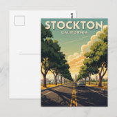 Stockton Californië Central Valley Briefkaart (Voorkant / Achterkant)