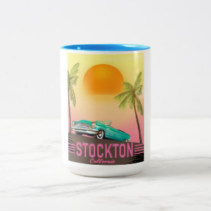 Stockton Californië VS Tweekleurige Koffiemok