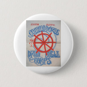 Stockton Commodores Drum en Bugle Corps Poster Ronde Button 5,7 Cm