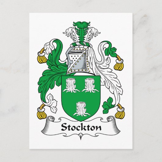 Stockton Family Crest Briefkaart (Voorkant)